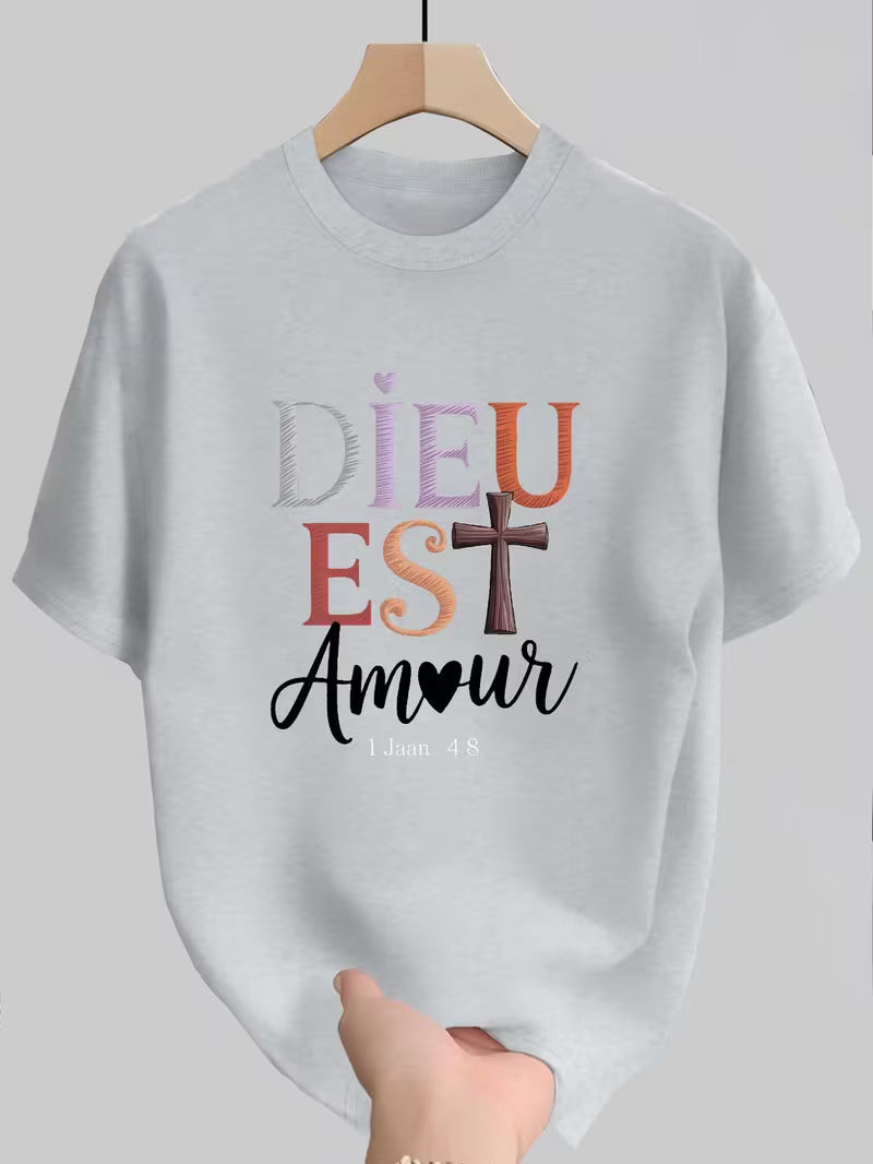 t-shirt Dieu est amour chrétien