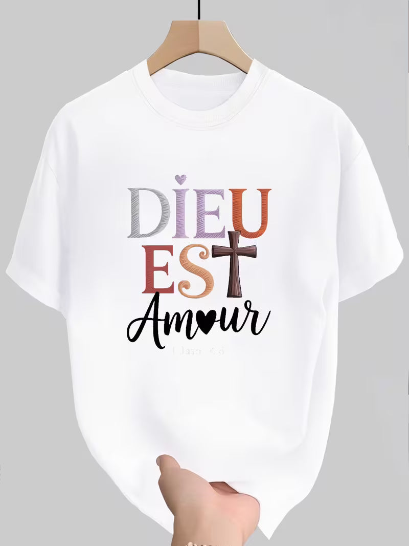 t-shirt Dieu est amour chrétien