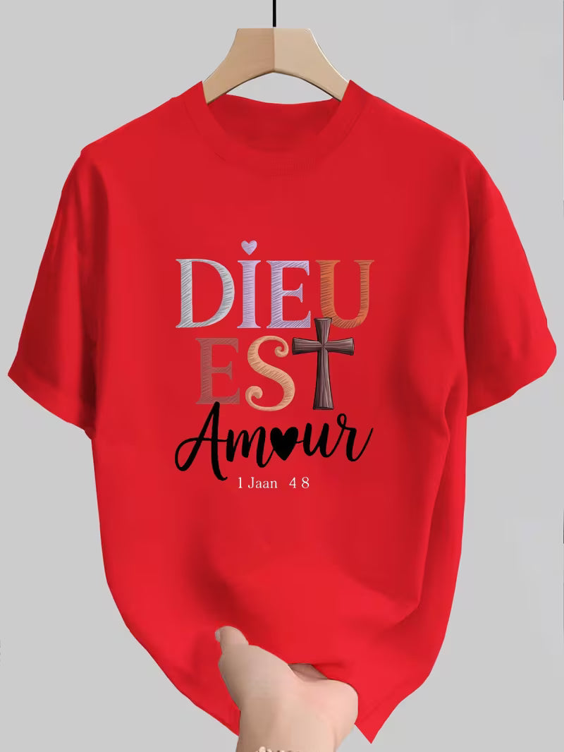 t-shirt Dieu est amour chrétien