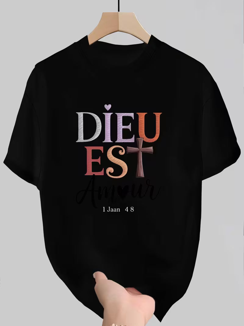 t-shirt Dieu est amour chrétien